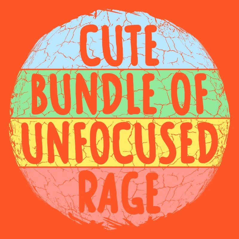 Funny Cute Bundle Of Unfocused Rage Rainbow Goth