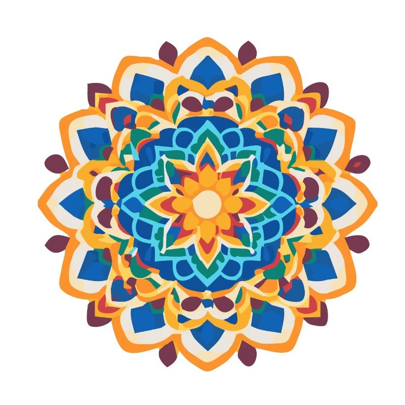 Mandala Pattern Colors Symmetrical3