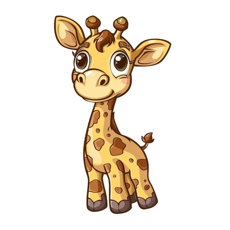 Cute giraffe with big eyes