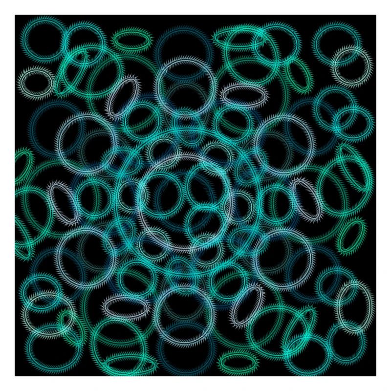 Abstract circles design on black background