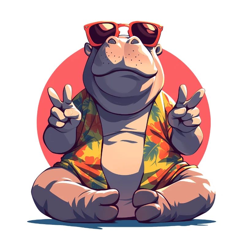 Hippopotame de vacances