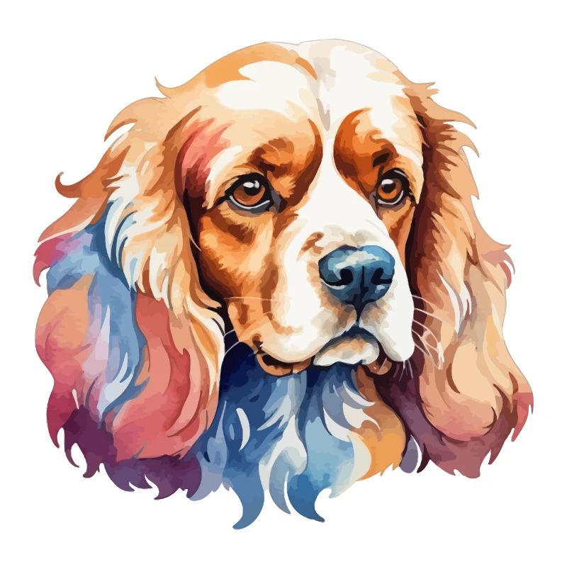 American Cocker Spaniel Wasserfarben