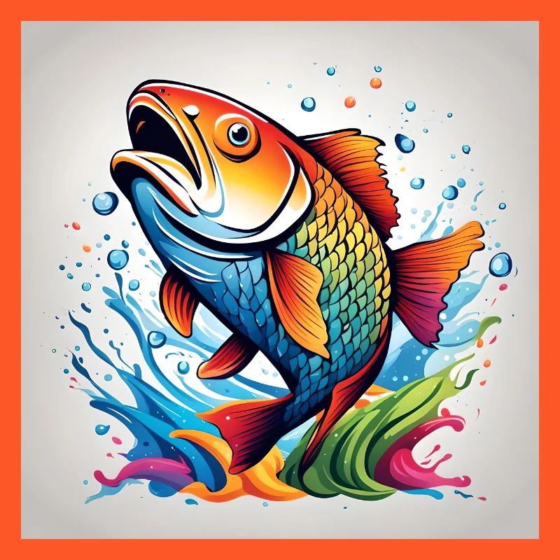 Trout Fish Colored