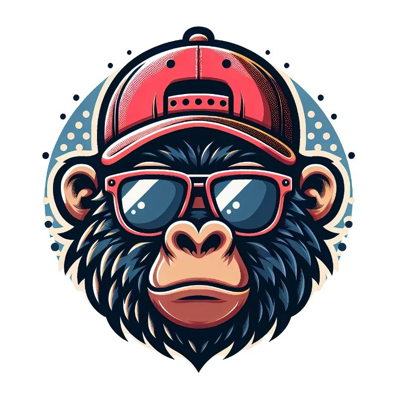 Gorille avec Basecap et lunettes de soleil