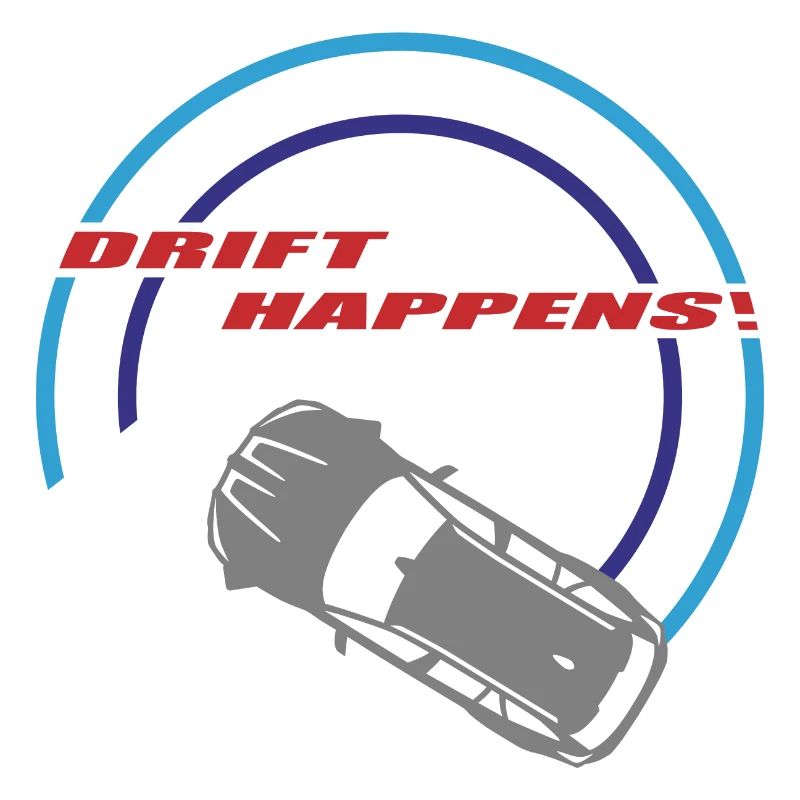 "drift happens!" Logo