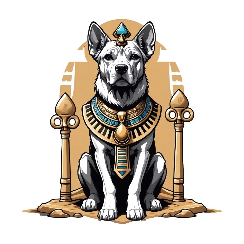 Chien Pharaon Chien Égypte Pyramide Cadeau