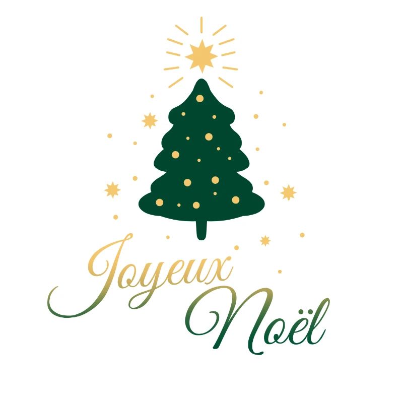 Sapin de Noël doré et vert : style festif