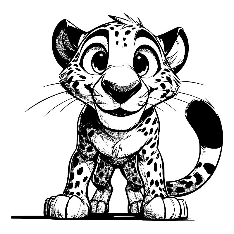 Süsser Leopard Kulleraugen König der Steppe