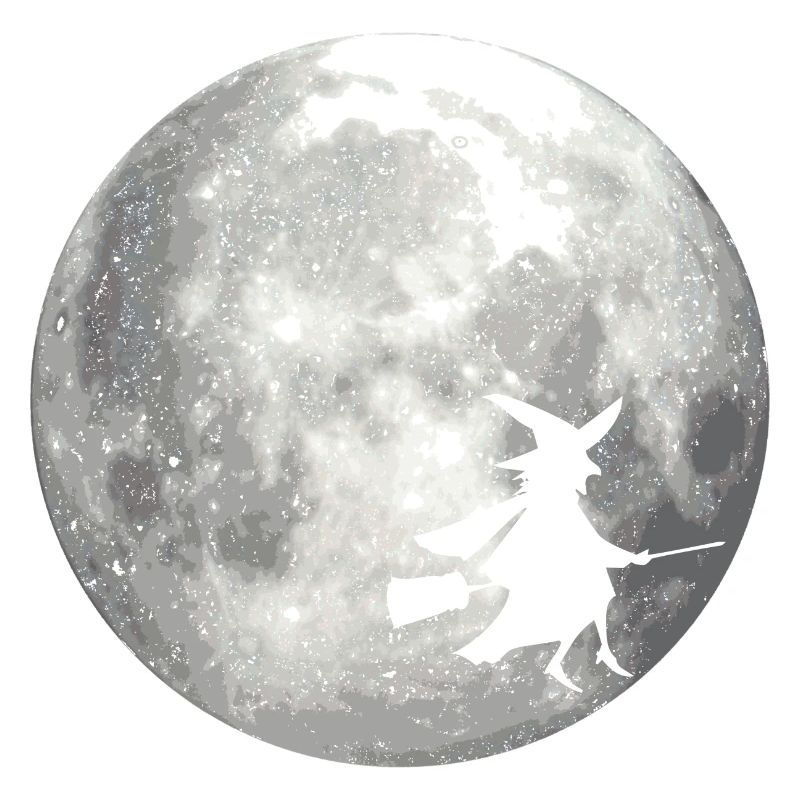 Vollmond mit Hexe