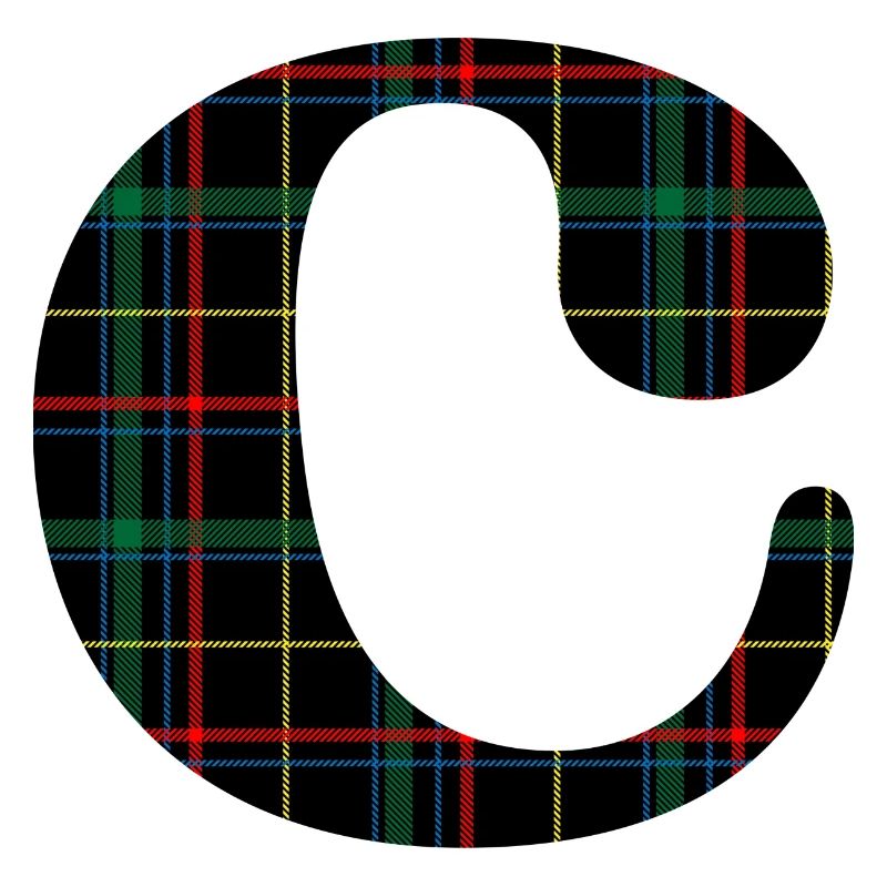 Monogramm c schottischer Tartan