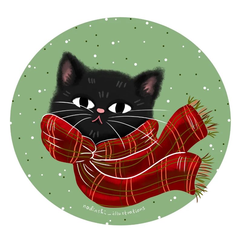 Chat avec écharpe
