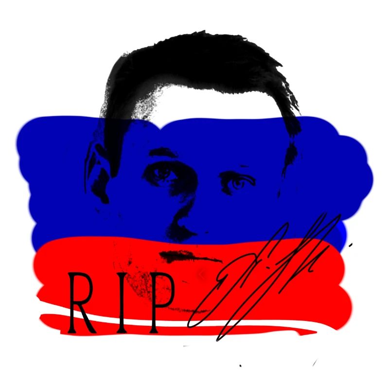 Navalny,héros, Russie, déchirure, drapeau