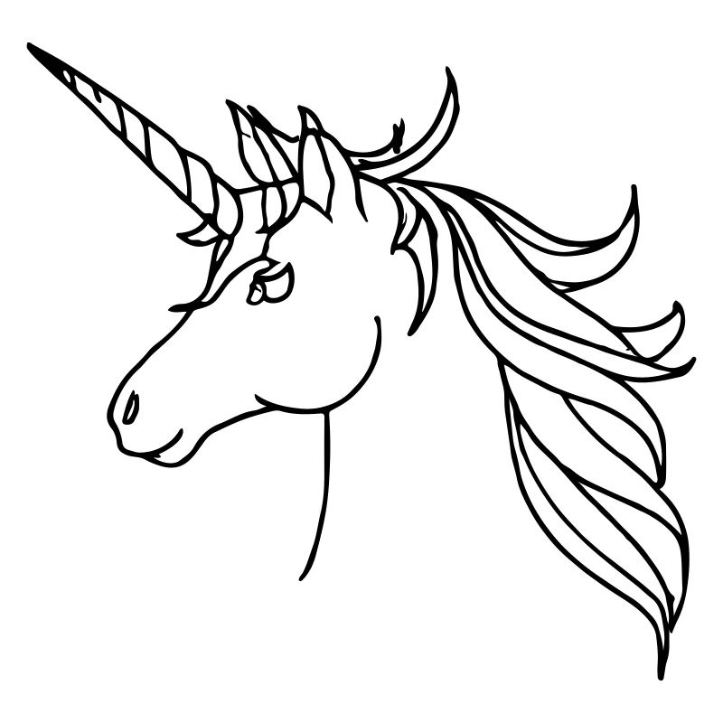 Einhorn Illustration Line Art Geschenkidee