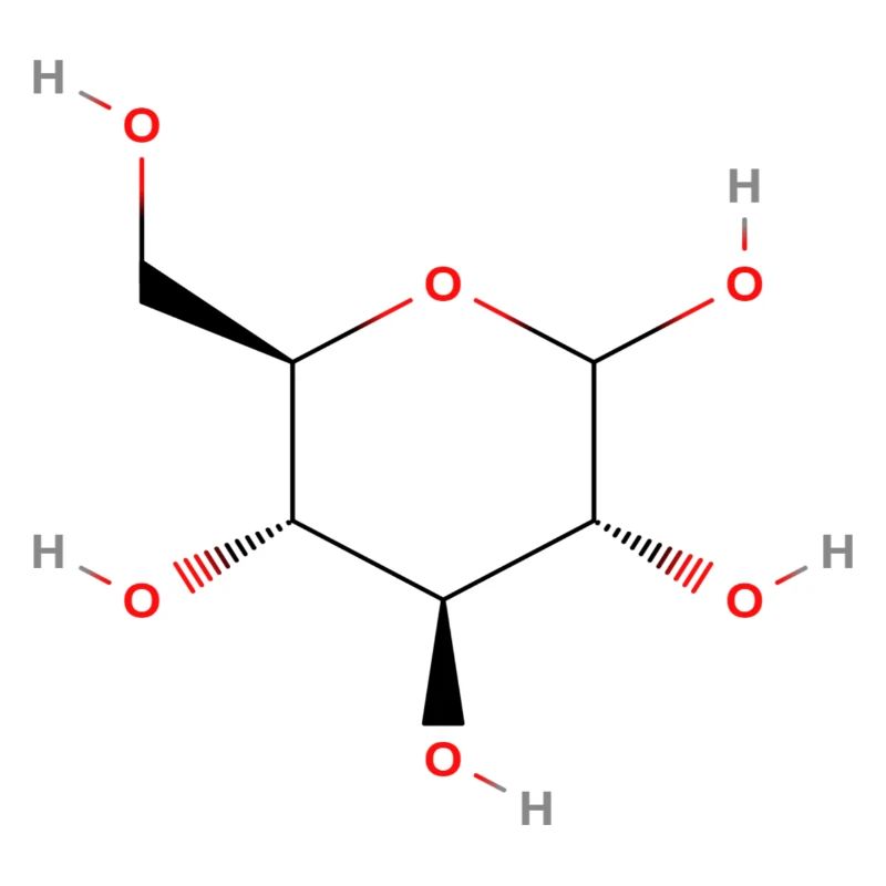 Molécule de glucose - Formule structurale colorée