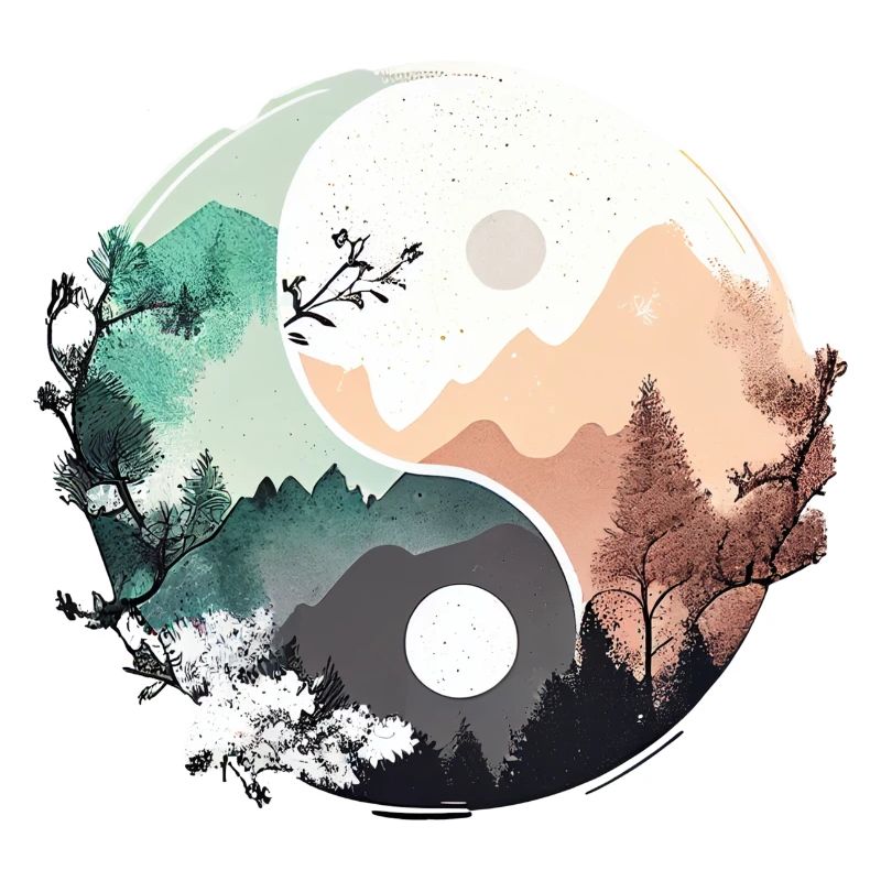 Ying Yang - Berge / Strand