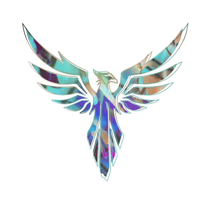 Phénix,oiseau,graffiti,peinture,bleu