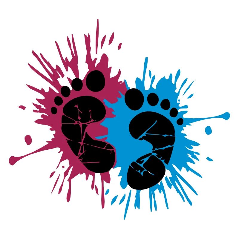 Pieds de bébé à l'encre