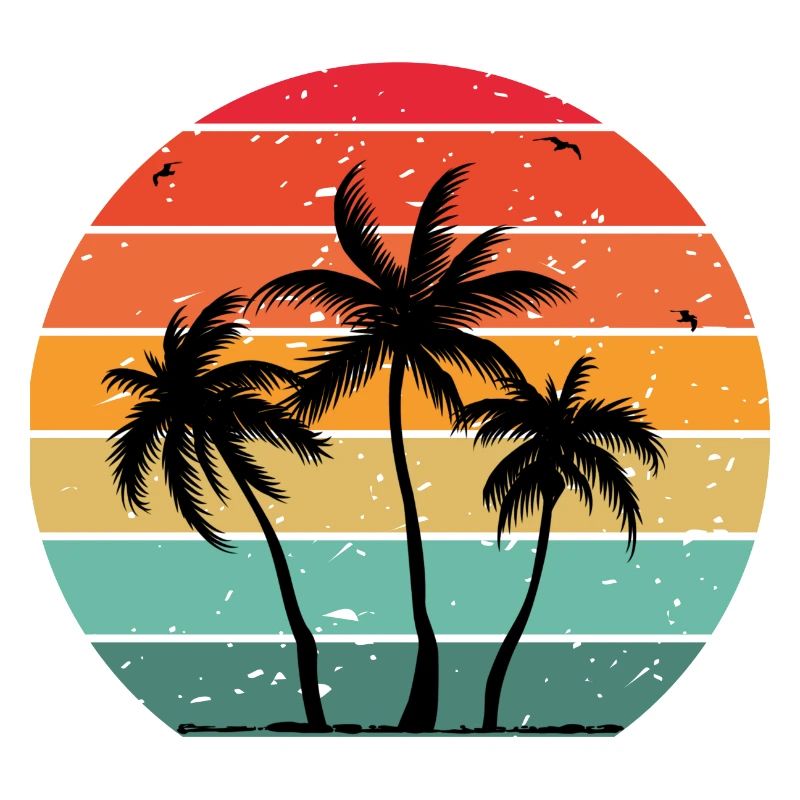 Beach summer holidays palm trees