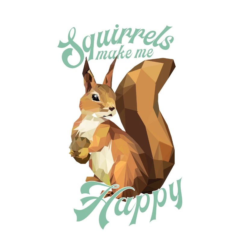 Squirrels make me happy, low poly