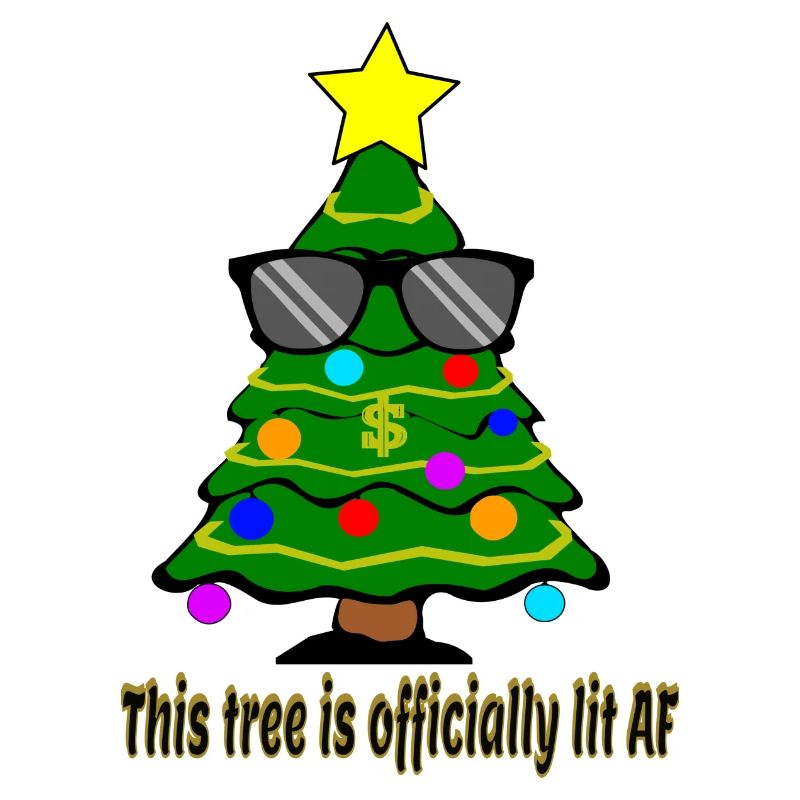 cool Christmas tree, Christmas lit AF