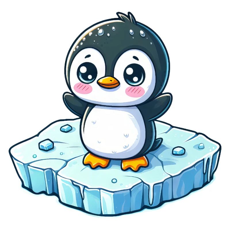 Pinguin, Schmelzendes Eis, Südpol