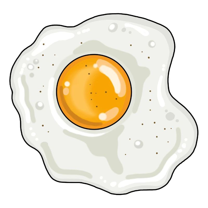 Fried egg pan egg yolk egg white