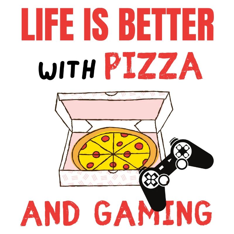 Das Leben ist besser mit Pizza und Zocken Geschenk