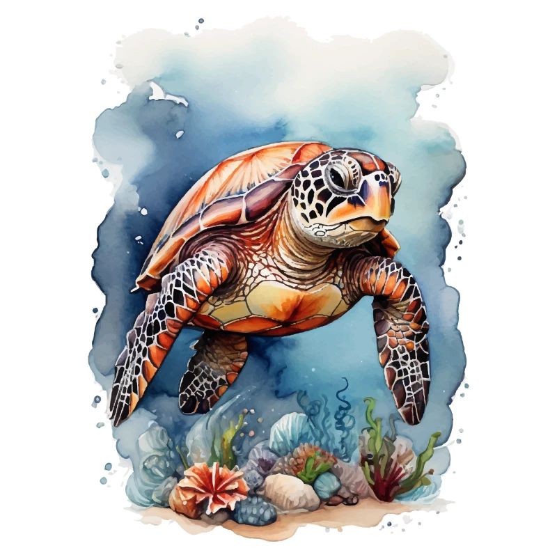 Sea's turtle under water