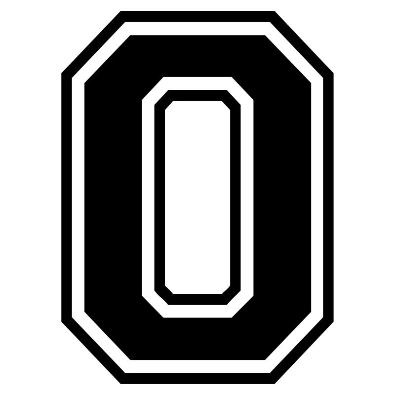 Lettre O Équipe Foot baseball basket université