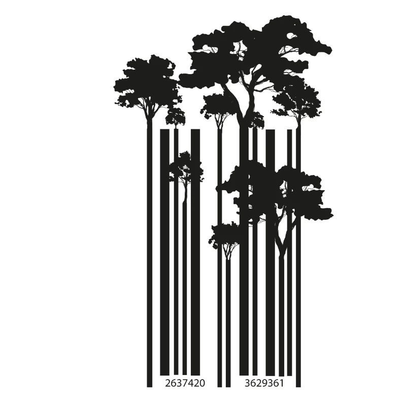 Coole Barcode Bäume Geschenk