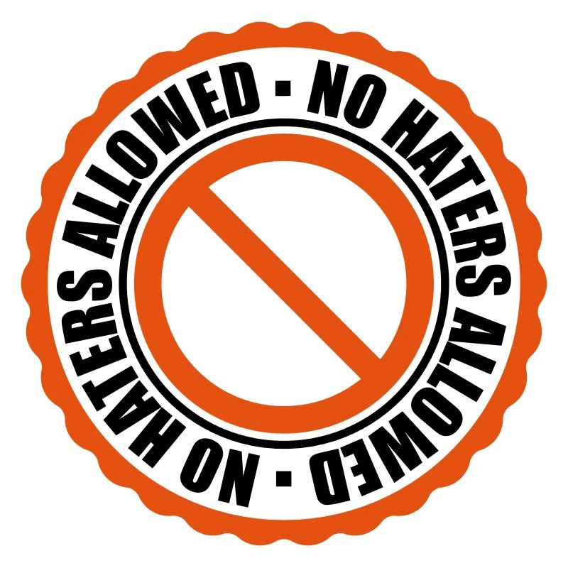no haters allowed interdit signe signe cachet