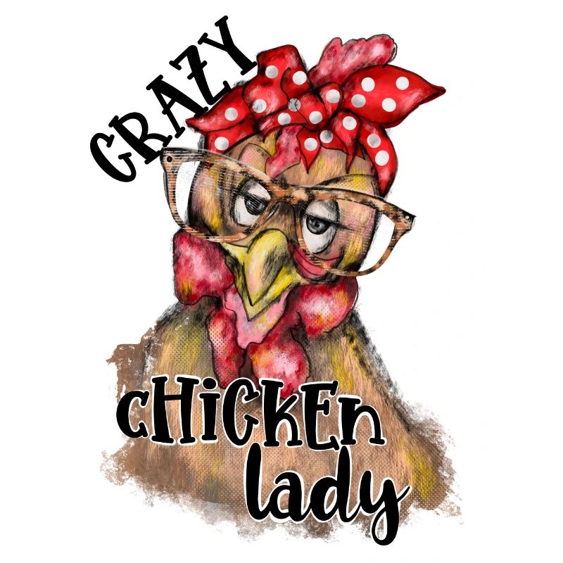 Crazy chicken lady Drôle de conception de ferme