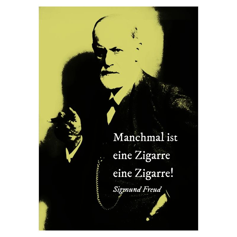 Freud Zitat Zigarre Raucher rauchen