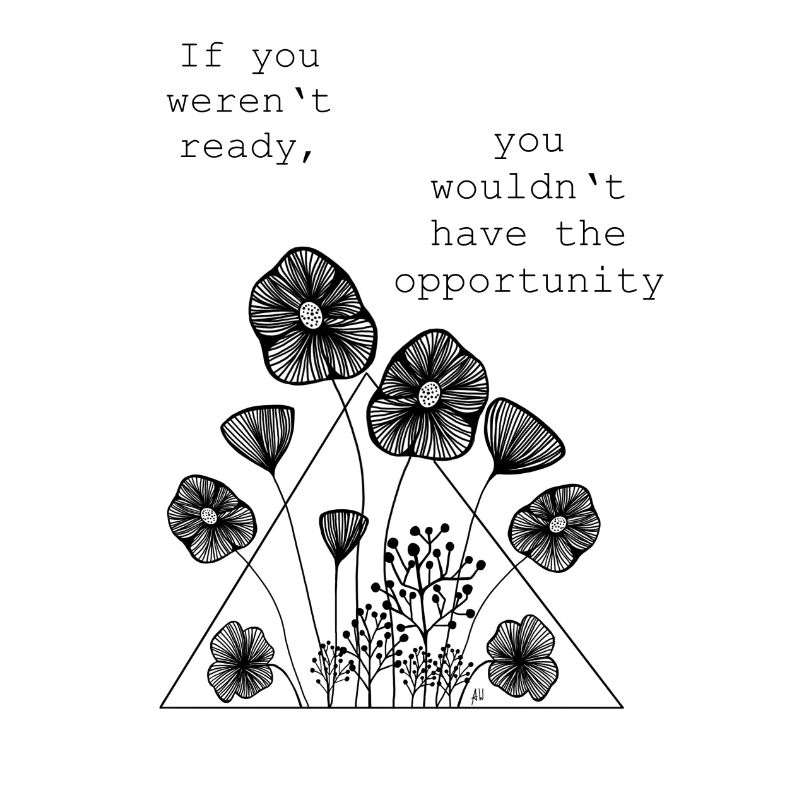 Triangle Drawing Flowers Fineline