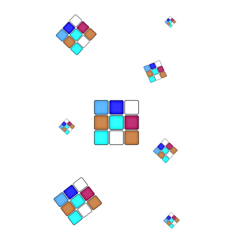 Throws,Cube,Cube,Colorful Cube