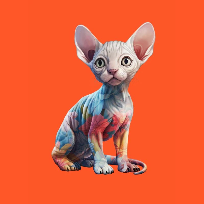 Fleurs de chat Sphynx