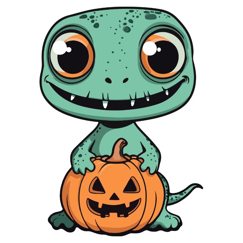 Lizard Halloween Funny Zombie
