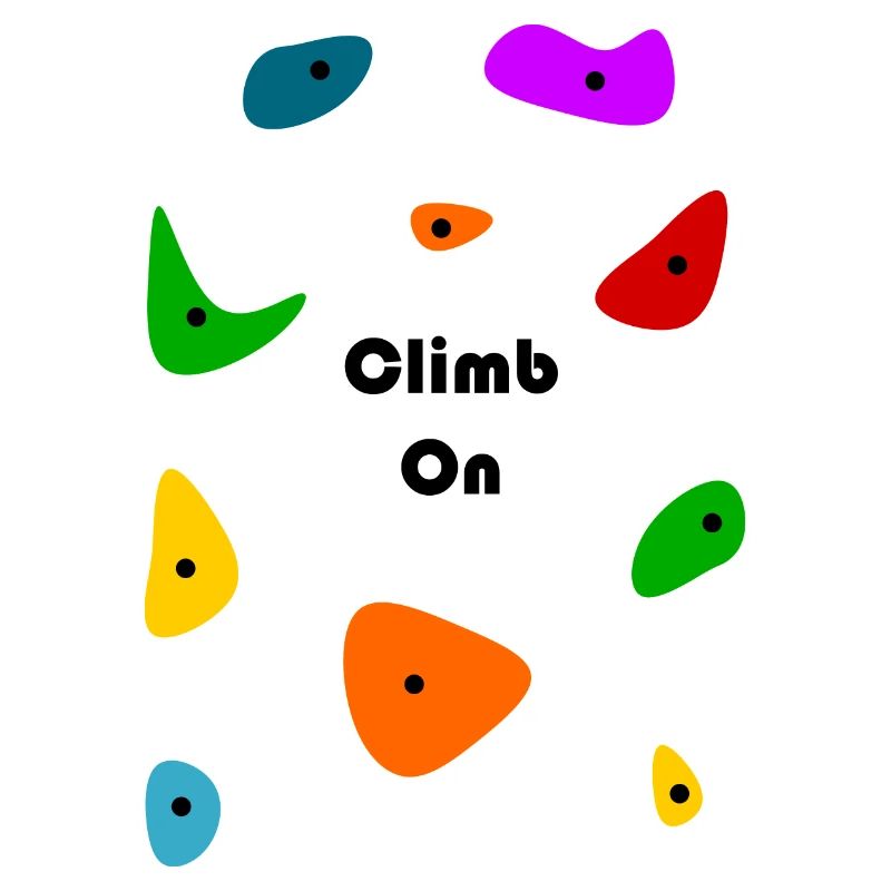 climb on climbing wall