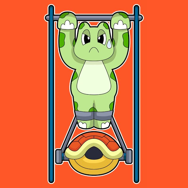 Tortoise Bodybuilder Pull-Up Fitness