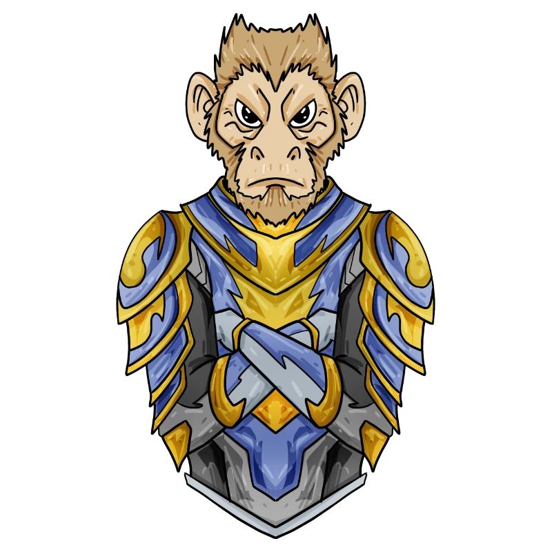 Knight Monkey with Armor Crusader
