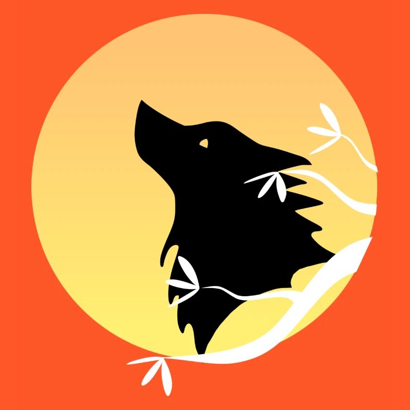 Wolf silhouette