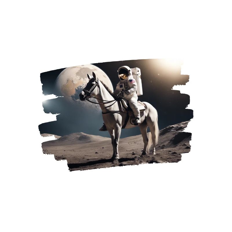 Astronaute à cheval dans l’espace