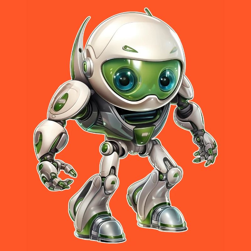 Funny Android Robot from the Pegasus Galaxy