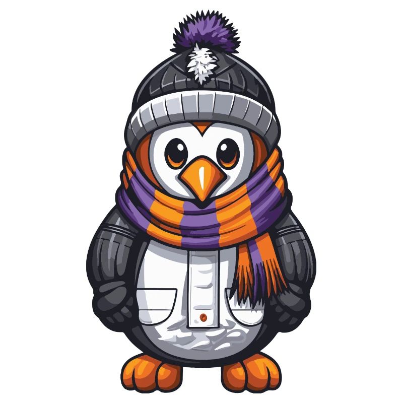 Pinguin Comic Winter