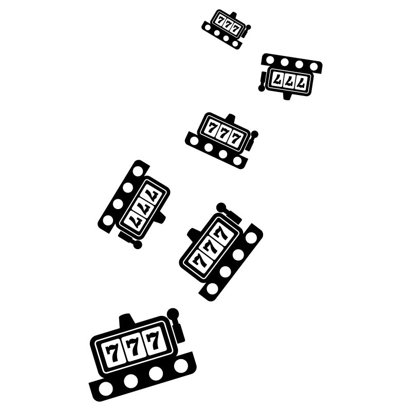 Einarmiger bandit Silhouette icon