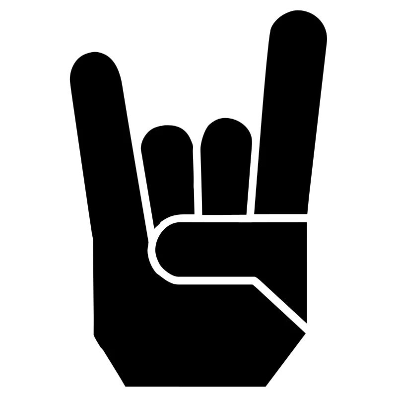 Rock Hand Pommesgabel Devilhand