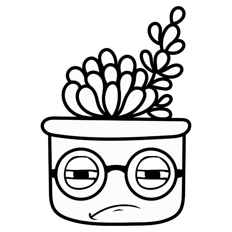 Cooler Kaktus mit Brille