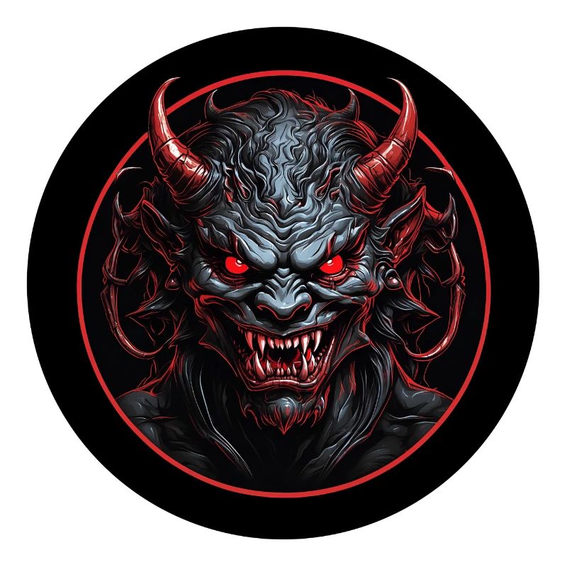 Evil demonic devil with red eyes