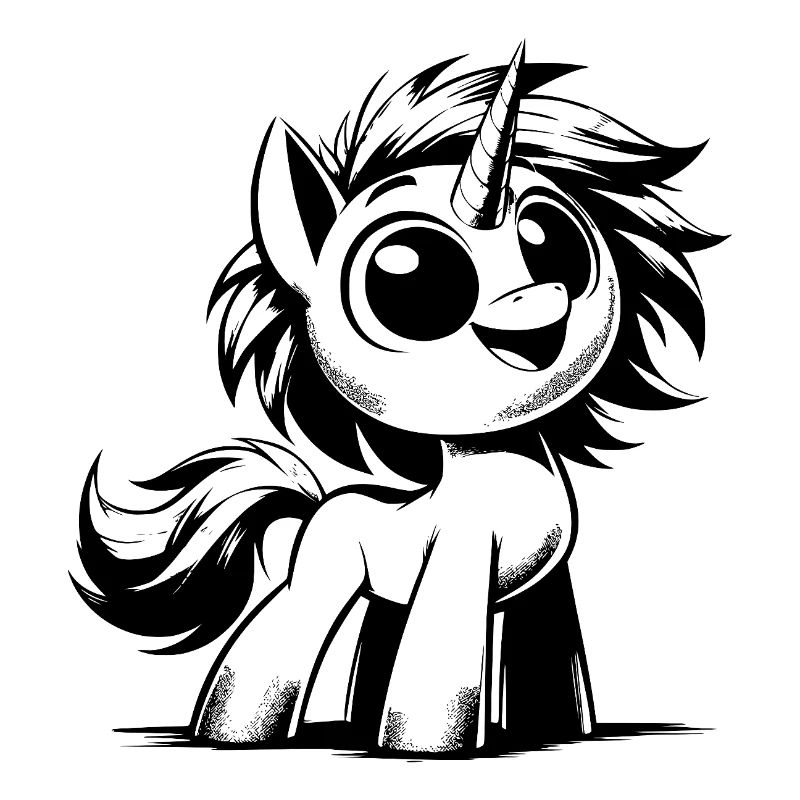 Magic mane, cheeky look unicorn in sight