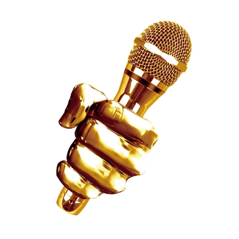 Microphone Microfon Gold Music Singen Sing
